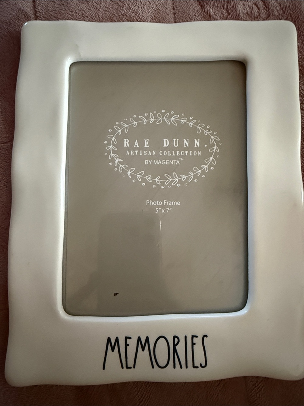 Rae Dunn White Ceramic Photo Frame with 'MEMORIES' Lettering